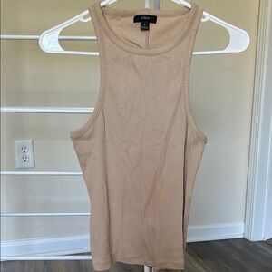 J.Crew Women's Tan Ribbed Tank Top